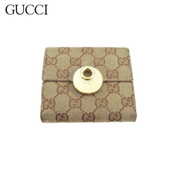 GUCCI W hook wallet GG pattern Authentic Used - Picture 1 of 10